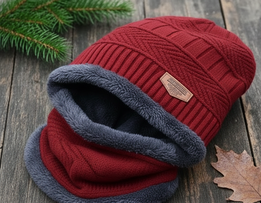 Winter woolen cap with face cover for men & women – warm and windproof